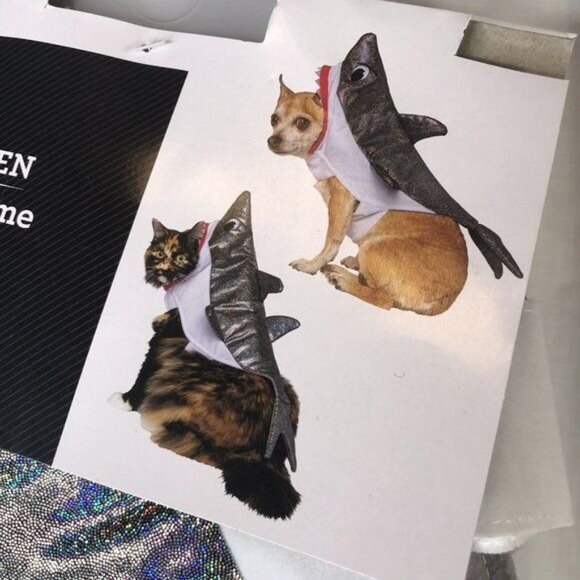 Dog Great White Shark Halloween Costume Cat Halloween Size XS Small Pet New - Picture 4 of 13